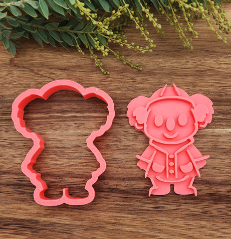 Koala (Stamp Set) Emboss 3D Printed Cookie Stamp + 3D Printed Cookie Cutter