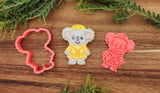 Koala (Stamp Set) Emboss 3D Printed Cookie Stamp + 3D Printed Cookie Cutter