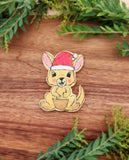 Kangaroo with Santa Hat