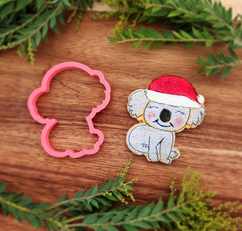 Koala with Santa Hat
