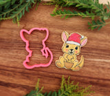 Kangaroo with Santa Hat