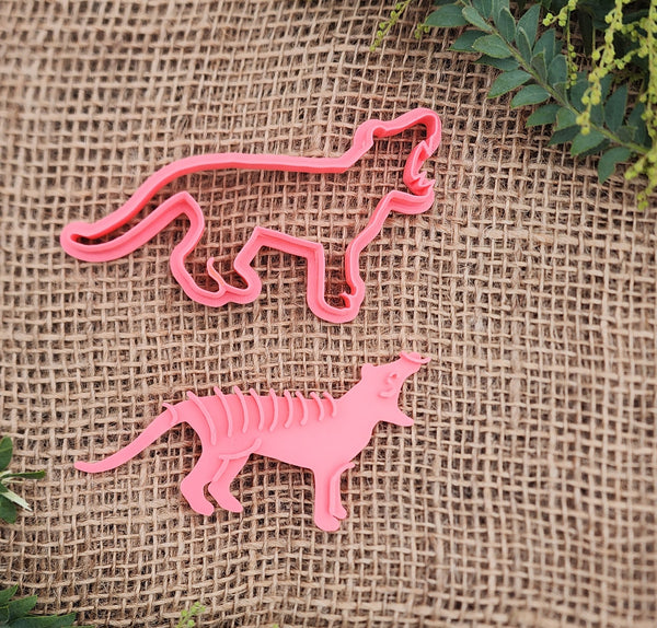 Tasmanian Tiger / Thylacine (Stamp Set) Emboss 3D Printed Cookie Stamp + Cookie Cutter