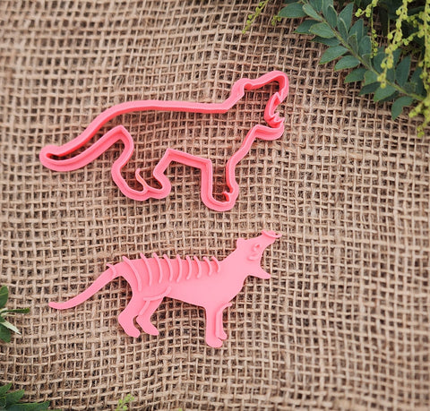 Tasmanian Tiger / Thylacine (Stamp Set) Emboss 3D Printed Cookie Stamp + Cookie Cutter