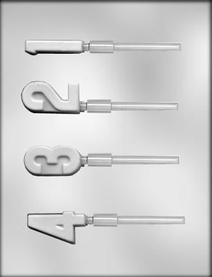 Numbers 1-4 Chocolate Sucker or Chocolate Pop Mould