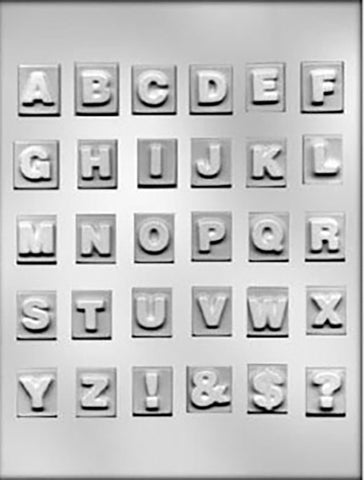 Alphabet Square Mint Chocolate Mould
