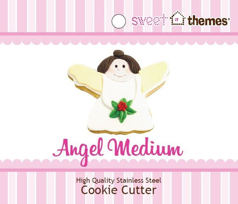 Angel Medium Stainless Steel Cookie Cutter with Swing Tag
