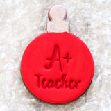 A+ Teacher Emboss 3D Printed Cookie Stamp