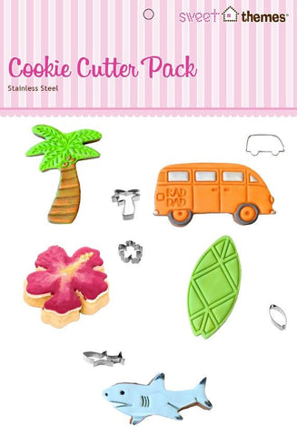 Beach Getaway (Shark) 5pce Stainless Steel Cookie Cutter Pack