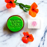 Beneath the SURFace you are a Rad DadEmboss Cookie Stamp