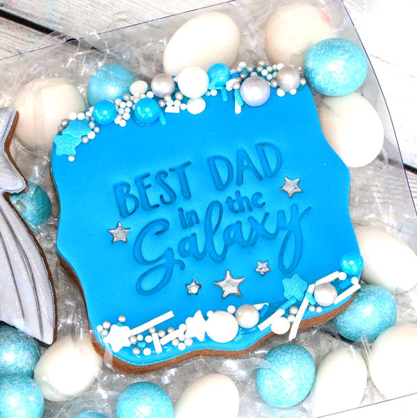Best Dad in the Galaxy Emboss 3D Printed Cookie Stamp