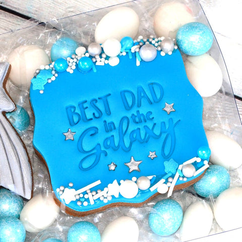Best Dad in the Galaxy Emboss 3D Printed Cookie Stamp