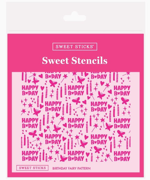 Birthday Fairy Pattern Cookie Stencil