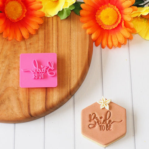 Bride to Be Emboss 3D Printed Cookie Stamp