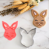 Bunny Face (Girl) (Stamp Set) Emboss 3D Printed Cookie Stamp  + Stainless Steel Cookie Cutter