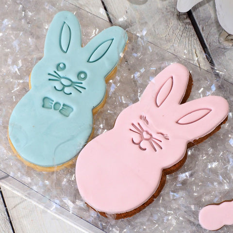Bunny Faces Emboss 3D Printed Cookie Stamp Set (2 pce)