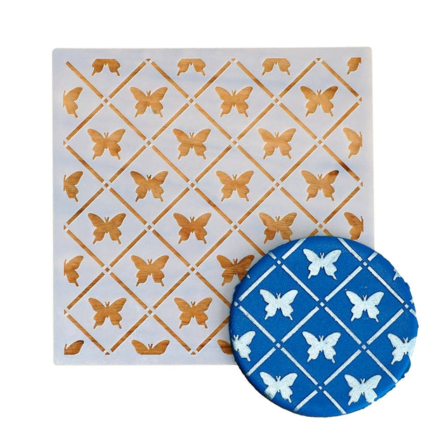 Butterfly Trellis Cookie Stencil