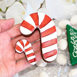 Candy Canes (Stamp Set) Emboss 3D Printed Cookie Stamps & Cookie Cutter Pack (4 pce)