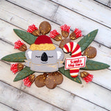 Candy Cane with Sign Stainless Steel Cookie Cutter with Swing Tag