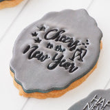 Cheers to the New Year Emboss 3D Printed Cookie Stamp