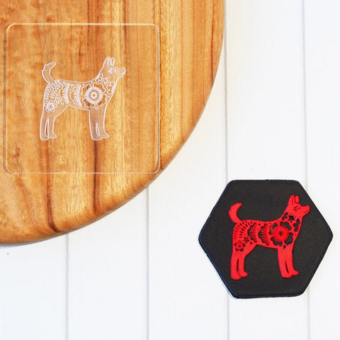 Birthday  Chinese Zodiac Dog Raise It Up / Deboss Cookie Stamp