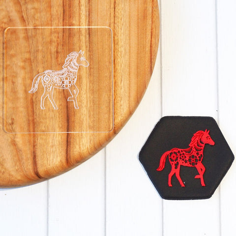 Birthday Chinese Zodiac Horse Raise It Up / Deboss Cookie Stamp