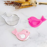 Chirpy Bird (Stamp Set) Emboss 3D Printed Cookie Stamp + Stainless Steel Cookie Cutter