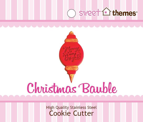 Christmas Bauble Medium Stainless Steel Cookie Cutter with Swing Tag