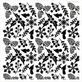Christmas Holly, Pinecones & Snowflake Cookie Stencil