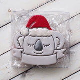 Christmas Koala (Stamp Set) Emboss 3D Printed Cookie Stamp + Stainless Steel Cookie Cutter