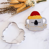 Christmas Koala or Bear with Banner Stainless Steel Cookie Cutter by Velvetier