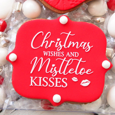 Christmas Wishes and Mistletoe Kisses Raise It Up / Deboss Cookie Stamp