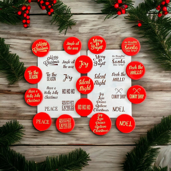 Christmas Words Cookie Stencil (2 pk)