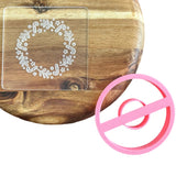 Christmas Wreath with Candy Canes (Stamp Set) Raise It Up / Deboss Cookie Stamp  + 3D Printed Cookie Cutter