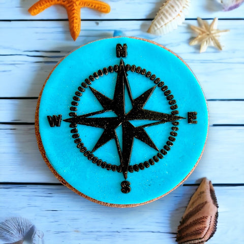 Compass (Detail Only) Raise It Up / Deboss Cookie Stamp