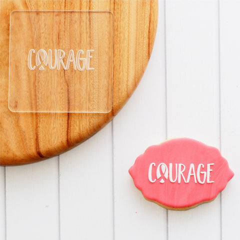 Awareness Courage Raise It Up / Deboss Cookie Stamp