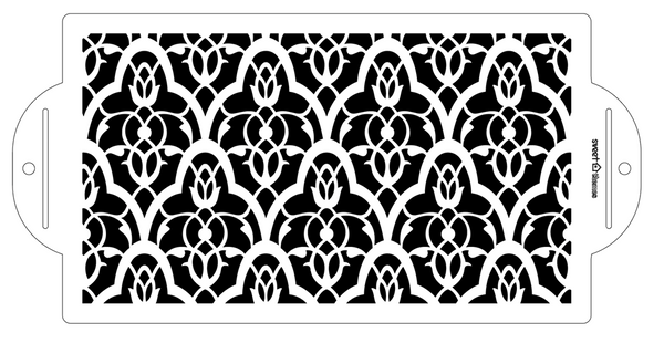 Damask Pattern Cake Stencil