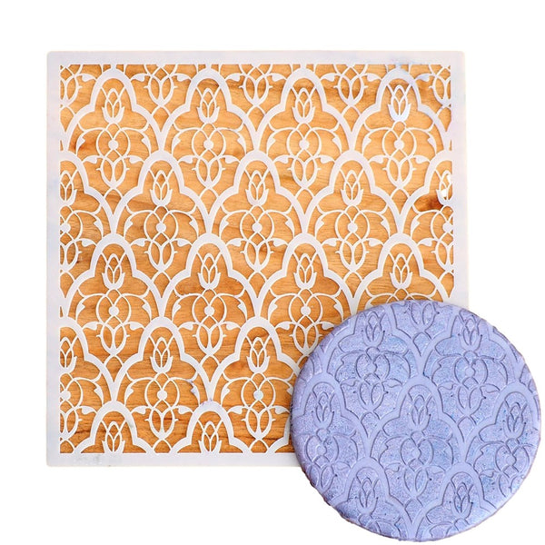 Damask Pattern Cookie Stencil