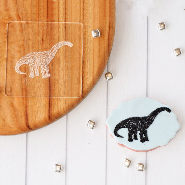 Dinosaur Diplodocus Raise It Up / Deboss Cookie Stamp