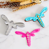 Dragonfly (Stamp Set) Emboss 3D Printed Cookie Stamp + Stainless Steel Cookie Cutter