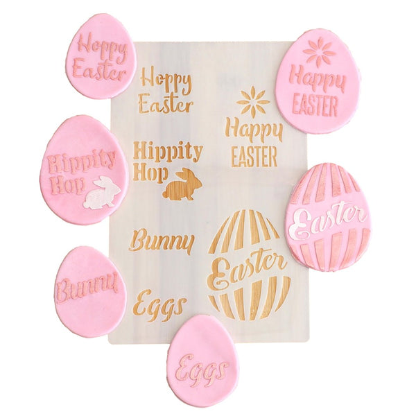 Easter Words Cookie Stencil