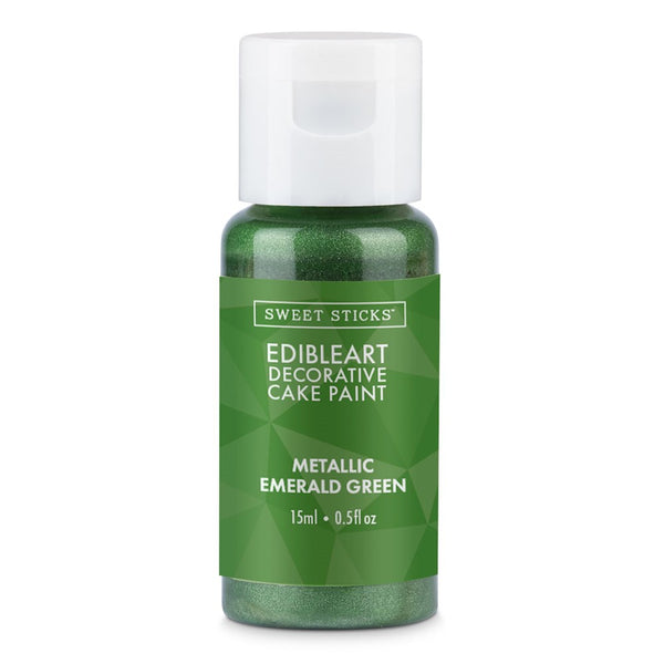 Emerald Green Edible Art Paint 15ml - Metallic