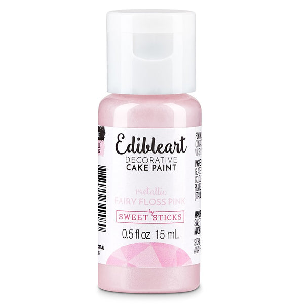 Fairy Floss Pink Edible Art Paint 15ml - Metallic