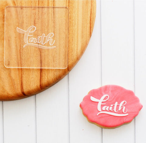 Awareness Faith Raise It Up / Deboss Cookie Stamp