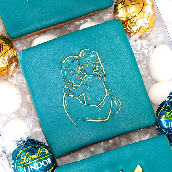 Father with Daughter Raise It Up / Deboss Cookie Stamp