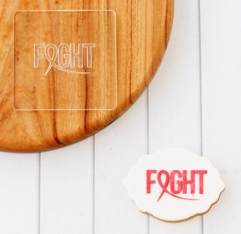 Awareness Fight Raise It Up / Deboss Cookie Stamp