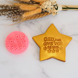 Five Star Dad Emboss 3D Printed Cookie Stamp