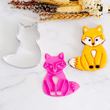 Fox (Stamp Set) Emboss 3D Printed Cookie Stamp + Stainless Steel Cookie Cutter