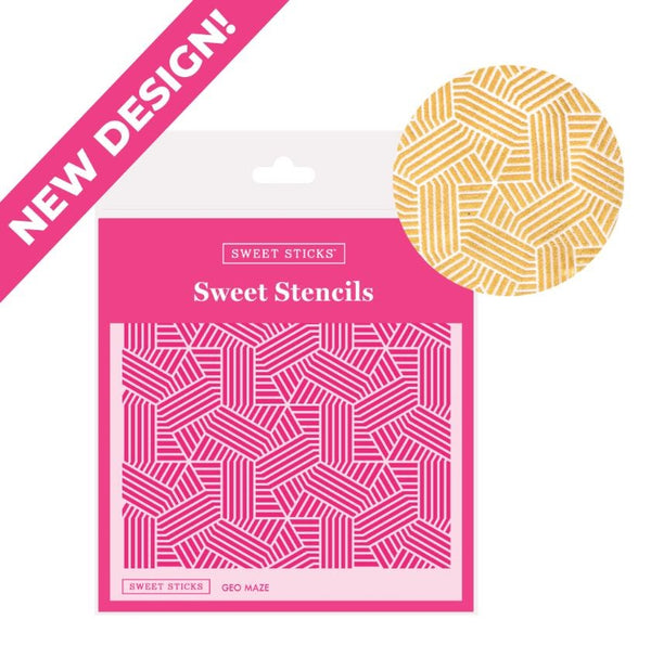Geo Maze Cookie Stencil