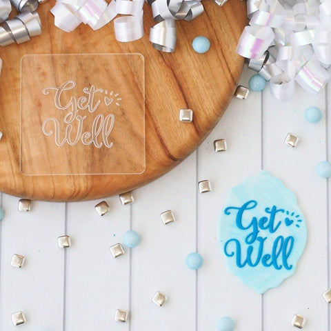 Get Well (Funky) Raise It Up / Deboss Cookie Stamp