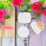 Get Well (Bold Script) Emboss 3D Printed Cookie Stamp